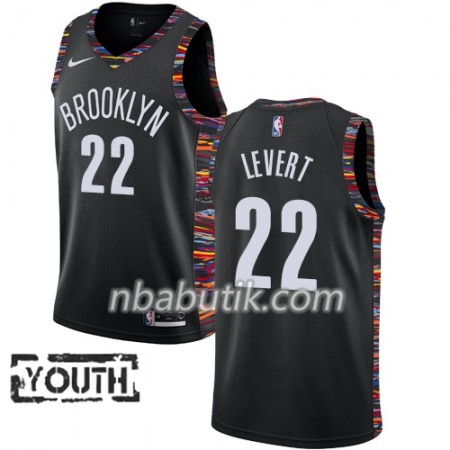 NBA Børn Trøje Brooklyn Nets Caris LeVert 22 2018-19 Nike City Edition Sort Swingman NBA Børn Trøje Brooklyn Nets Caris LeVert 22 2018-19 Nike City Edition Sort Swingman